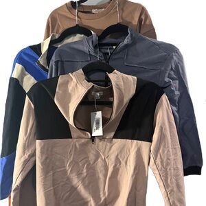 Girls Colorblock Quarter-Zip Pullover and sweatshirt bundle of 4